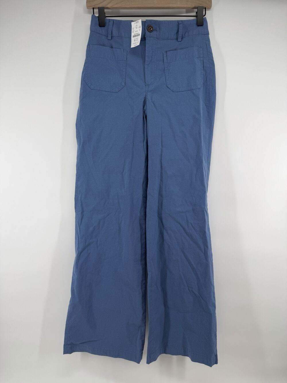 J.Crew Factory Lizzie High Rise Wide Leg Womens Pants Blue Size 24 NWT BW803